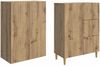 vidaXL Schrankset 2 pcs 66 x 34,5 x 90 cm Holzwerkstoff 3416582 Bild 3