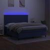 vidaXL Boxspringbett mit Matratze & LED Blau 180x200 cm Stoff 3134739 Bild 4