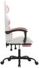 vidaXL Gaming-Stuhl mit Fußstütze Weiß und Rosa Kunstleder 3143863 Bild 4