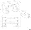 Raumhirsch Furniture Schreibtisch mit Tastaturauszug, Bürotisch, BüroBürotisch (Maße 130 x 146 x 51 cm, viel Stauraum), Modernes Design, Robuste Konstruktion Bild 4