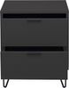 Nachtkommode >Bonnie< in anthrazit matt lack - 51x60x45cm (BxHxT) Bild 2