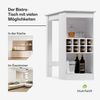 Klarstein Bartisch, Stehtisch für Küche, 110cm Massivholz Tisch, Bistro & Bar Stehtisch Rechteckig, Kleiner Holz-Bartisch, Hochtisch mit 3 Verstellbaren Regalen, Melamin Beschichtung, Esstisch Klein Bild 4