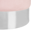 Pouf Samtstoff rosa ⌀ 36 cm BRIGITTE Bild 5