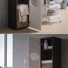 Wäscheschrank Irma Anthrazit/Goldkraft Eiche 37.2 x 192 cm Vicco Bild 5