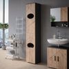 Wäscheschrank Irma Anthrazit/Goldkraft Eiche 37.2 x 192 cm Vicco Bild 4