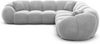 Couch Valderosa L Form in Samtstoff - Samtstoff - hellgrau Bild 3