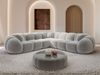 Couch Valderosa L Form in Samtstoff - Samtstoff - hellgrau Bild 2
