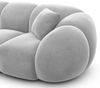 Couch Valderosa L Form in Samtstoff - Samtstoff - hellgrau Bild 5
