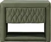 Vente-unique - DANIELE Bedside table SamtStoff Grün - B 35 cm x H 41 cm x L 50 cm Bild 3