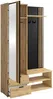 Vente-unique - JANAKIA Cloakroom and coat rack Holz, Platte SchwarzBeige - B 40 cm x H 201 cm x L 120 cm Bild 3