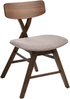 Esszimmerstuhl 2er Set LELAND Holz Braun Taupe Bild 4