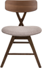 Esszimmerstuhl 2er Set LELAND Holz Braun Taupe Bild 5