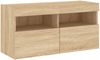 vidaXL TV-Wandschrank mit LED-Leuchten Sonoma-Eiche 80x30x40 cm 837201 Bild 3