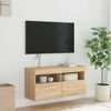 vidaXL TV-Wandschrank mit LED-Leuchten Sonoma-Eiche 80x30x40 cm 837201 Bild 5