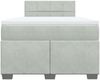 vidaXL Boxspringbett mit Matratze Hellgrau 120x200 cm Samt 3286282 Bild 4