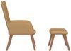 vidaXL Relaxsessel mit Hocker Braun Samt [327674] Bild 4