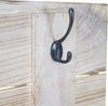 Wandgarderobe HWC-C89 Family, Garderobenpaneel Garderobe, Shabby-Look Vintage, 8 Haken 60x90cm ~ naturbraun Bild 5