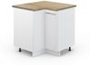 Eckunterschrank Fame-Line Weiß Hochglanz 80.5 cm , AP Eiche Vicco Bild 4