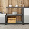 vidaXL Küchenaufbewahrung mit Regal Silber 90 x 50 x 92 cm Stahl 874959 Bild 4