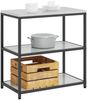 vidaXL Küchenaufbewahrung mit Regal Silber 90 x 50 x 92 cm Stahl 874959 Bild 3