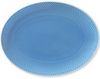 Lyngby Porcelain Ovale Servierplatte Rhombe Color Blau (28,5x21,5 cm) 201954 Bild 2