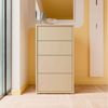 Forte Alice Springs Kommode 50 60, modern-minimalistisch, 4 Schubladen, Wohn-/Schlafzimmer, Holzwerkstoff, Buttergelb, 54,8 cm breit x 99,1 cm hoch x 34,9 cm tief Bild 2