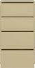 Forte Alice Springs Kommode 50 60, modern-minimalistisch, 4 Schubladen, Wohn-/Schlafzimmer, Holzwerkstoff, Buttergelb, 54,8 cm breit x 99,1 cm hoch x 34,9 cm tief Bild 3