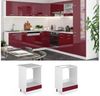 Herdumbauschrank R-Line Rot Hochglanz 60 cm ohne Arbeitsplatte Vicco Bild 2