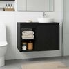 vidaXL Badezimmerschrank Inzwischen Schwarze Eiche 30 x 35 x 50 cm 890335 Bild 4