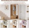 Merax Garderoben-Set 6-in-1 Garderobenschrank in Holzoptik Eingangsbereich-Schrank, (1-St), Flurschrank mit Spiegel, Kleiderstange, 9 Stauraumfächern & Klapptür Bild 4