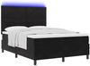 vidaXL LED Boxspringbett mit Matratze Schwarz 140 x 200 cm Samt 3343384 Bild 3