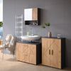 Badmöbel-Set Irma Goldkraft Eiche/Anthrazit 3 Teile, mit Unterschrank 80 cm Vicco Bild 4