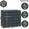 MBOX24 Classic Mülltonnenbox für 2 Mülltonnen (240L) aus verzinktem Stahl, 2er Metall Mülltonnenverkleidung in Anthrazit, robust & wetterfest Bild 3