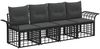 vidaXL Outdoor-Sofagarnitur 4 pcs Schwarz und Dunkelgrau Polyester 3437637 Bild 2