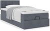vidaXL Ottoman-Bett mit Matratze Dunkelgrau 90x190 cm Samt 3311886 Bild 4