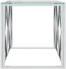 vidaXL Couchtisch 110x45x45 cm Edelstahl und Glas 349961 Bild 4