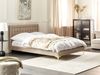 Bett mit Lattenrost LIMOUX 140 x 200 cm Samtstoff Taupe Bild 3
