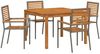 vidaXL Garten Essgruppe 5 pcs Grau Massivholz Akazie 3365533 Bild 2