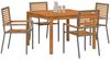 vidaXL Garten Essgruppe 5 pcs Grau Massivholz Akazie 3365533 Bild 3