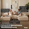 skølm 'Freki' Cloud Sofa 3 Sitzer mit 2x Hocker, Vollschaumcouch mit Federkern und Vakuum-Kompression, kein Aufbau erforderlich, mit 3 Kissen, Cord beige Bild 2