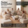 skølm 'Freki' Cloud Sofa 3 Sitzer mit 2x Hocker, Vollschaumcouch mit Federkern und Vakuum-Kompression, kein Aufbau erforderlich, mit 3 Kissen, Cord beige Bild 5