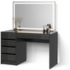 Livinity® Schminktisch Imola, Schwarz/Gold/Gold, 120 cm mit LED-Spiegel (2-St) Bild 5