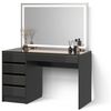 Livinity® Schminktisch Imola, Schwarz/Gold/Gold, 120 cm mit LED-Spiegel (2-St) Bild 4
