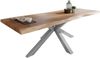 Esstisch Baumkante massiv Akazie natur 260 x 100 Spider-Gestell silber ATLAS 140110599 Bild 1