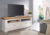 Wohnwand >WZ-0133< (4-teilig) weiss / eichefarbig - 357x214x42 (BxHxT) Bild 4