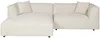 Vente-unique - NAEMIA Sofa SamtStoff Beige - B 161 cm x H 70 cm x L 272 cm Bild 3