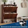 GarveeMore Schuhschrank Schuhkipper Schuhkommode mit 2 Klappen 2 Haken 80 x 30 x 102 cm Bild 4