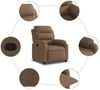vidaXL Relaxsessel Braun Stoff 373466 Bild 5