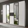 Passepartoutrahmen zu Kleiderschrank, Abschlussrahmen, Drehtürenschrank, Weiß, 228cm Bild 2