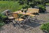 Garten-Sitzgruppe BJORN - Eukalyptus, Schwarz, Ohne Armlehne | Gartenmöbel-Set Gartengarnitur Garten-Essgruppe mit Stühlen und Esstisch Bild 2